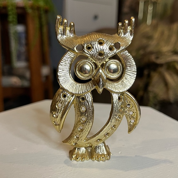 3.5” Vintage Brass Owl Earring Holder - Picture 1 of 7